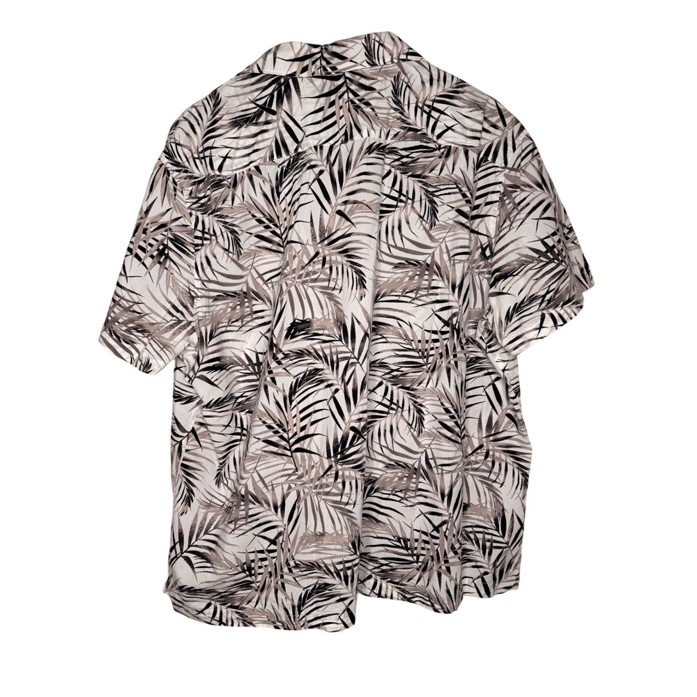 MICHAEL KORS Men's Tropical Leaf Print Short Sleeve Button Up Shirt Sz XXL - Picture 5 of 8